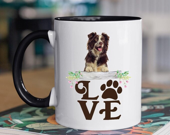 Personalized Mug Border Collie Mug Custom Pet Mug Custom Pet Mug Custom Dog Mug Personalized Dog Lover Coffee Mug Dog Lover Gift Printed Mug