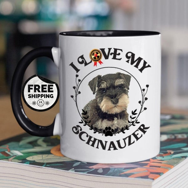Schnauzer Coffee Mug Gift For Coffee Fan Beautiful Mug Large Coffee Cup Great Friend Gift Pet Lover Gift I Love Dogs Large Coffee Dog MugCup