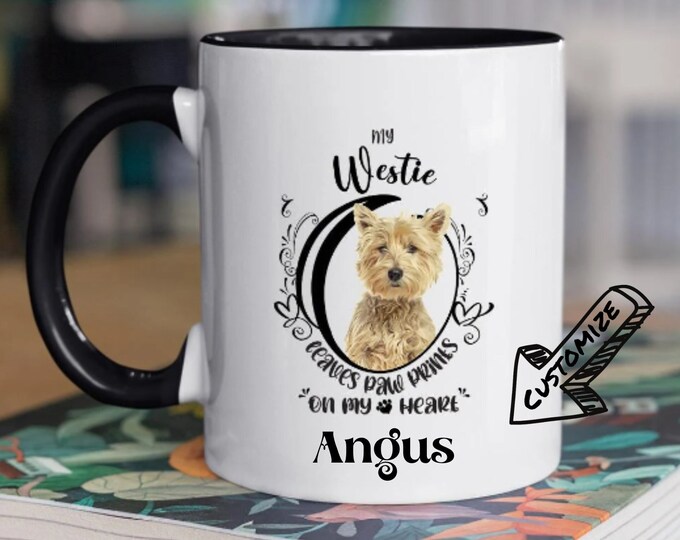 Ceramic Doggy Cup Scottie Personalized Dog Mother's Day Mug Personalized Dog Father's Day Mug Personalized Dog Graduation Mug Dog Gift Mug