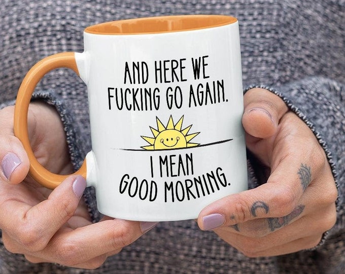 Rude Mug Gift Office Party Cup Inappropriate Mug Sarcasm Gift Large Colorful Mug Sassy Coffee Mug