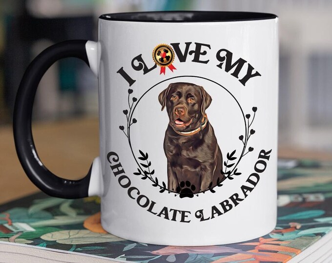 Chocolate Labrador Coffee Mug  Dog Lover Gift Dog Lover Mug Ceramic Coffee Cup Cute Dog Mom Gift Dog Show Lover Sporting Group