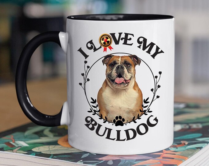 British Bulldog Coffee Mug Dog Lover Mug Ceramic Coffee Cup Cute Dog Mom Gift Kennel Club Present Dog Show Lover Doggy Day Care Gift