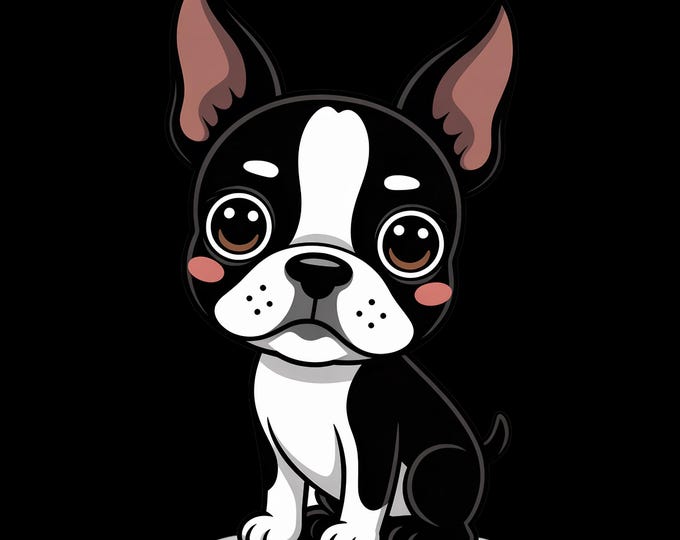 Boston Terrier Clipart, Cute Puppy Clipart, Baby Animal Clipart, Nursery Clipart, Dog Clipart, Puppy PNG, Baby Shower Clipart