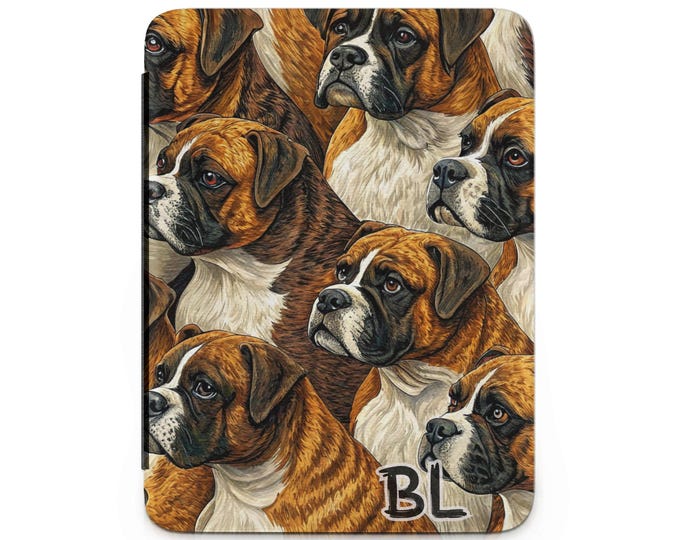 Boxer Dog Kindle Case, Pet Lover Ereader Cover, Animal Print Tablet Protector, Cute Puppy Art Kindle Accessory, Book Reader Gift