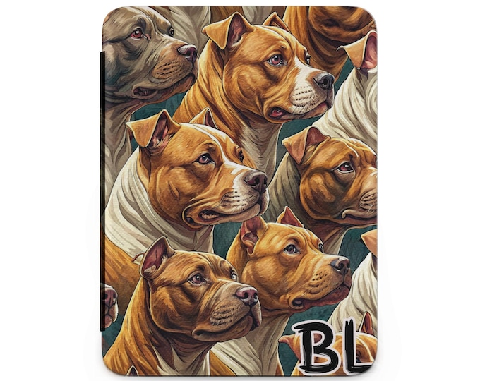 Pitbull Kindle Case, Dog Lover Gift, Animal Print Ereader Cover, Unique Puppy Design, Kindle Accessories, Artistic Kindle Cover