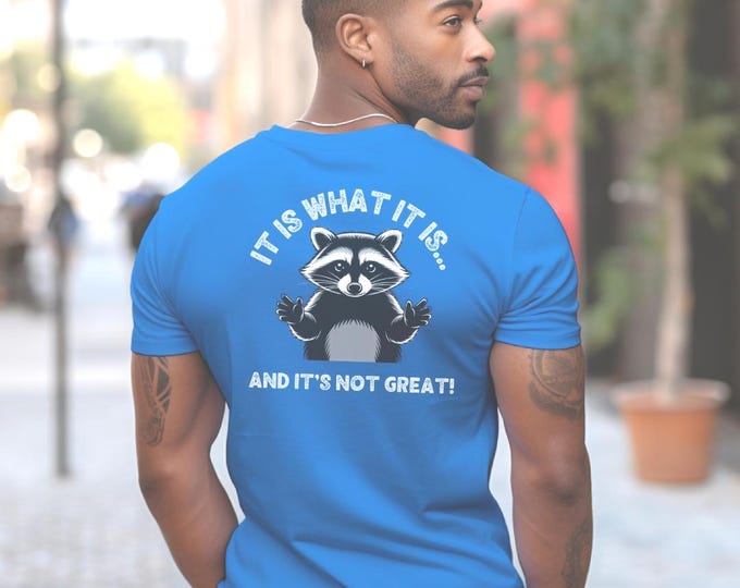 Funny Raccoon T-Shirt - "It Is What It Is" Unisex Softstyle Tee