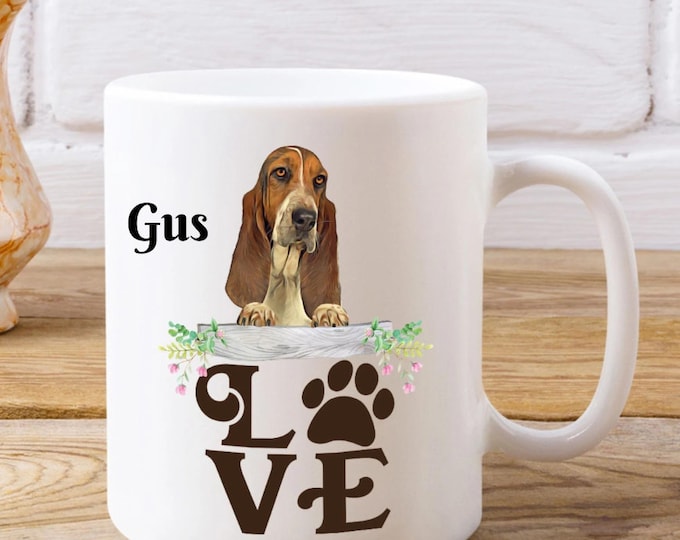 Basset Hound Gift Basset Hound Owner Basset Hound Cup Basset Hound Dog Gift Mug Mans Best Friend Mug Dog Coffee Mug Personalized Dog Tribute
