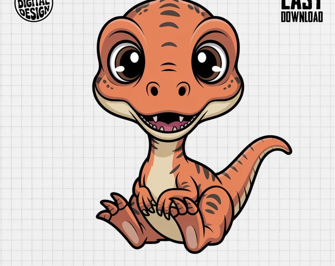 Baby T Rex Clipart, Cute Baby Animal Clipart, Baby Nursery Clipart, Jurassic Safari, Baby Shower Clipart, Baby Dinosaur PNG