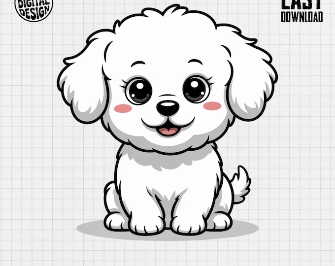 Cute Dog Clipart, White Puppy Clipart, Dog Animal Clipart, Pet Nursery Clipart, Dog Shower Clipart, Puppy Dog PNG