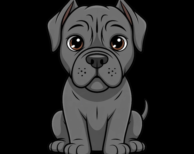 Cane Corso Clipart, Cute Puppy Clipart, Baby Animal Clipart, Dog Clipart, Puppy Nursery Clipart, Cute Dog PNG, Dog Breed Clipart