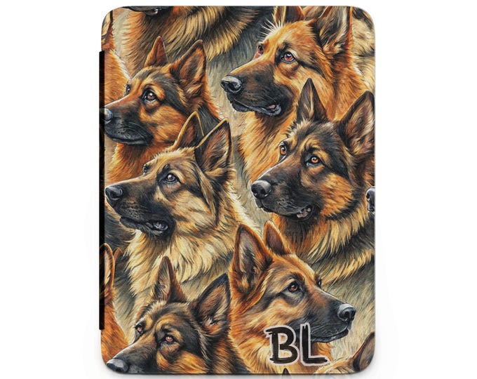 German Shepherd Kindle Case, Dog Lover Gift, Pet Owner Ereader Cover, Canine Art, Animal Portrait Kindle Sleeve, Bookish Accessory