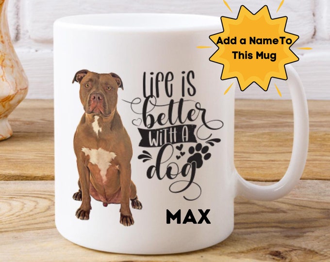 Dog Mom Coffee Mug Pit Bull Mug For Grandma Gift Mother's Day Mug  Custom Grandma Mug  Meemaw Mug  Granny Gift Mug  Nona Gifts  Mom Dog Mug