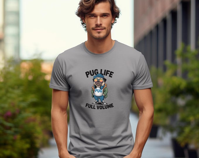 Pug Life Unisex T-Shirt, Funny Dog Lover Tee, Pet Owner Gift, Cute Casual Wear, Birthday Gift for Pug Fans, Fun Animal T-Shirt