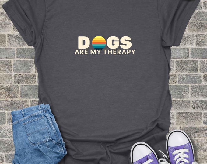 Rescue Dog Mom Tee Dogs Are My Therapy T-Shirt