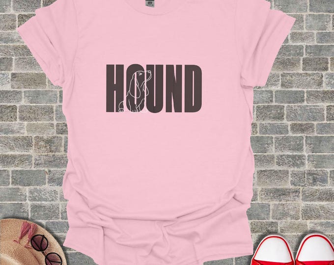 Basset Hound Shirt, Funny Dog Breed Graphic Tee, Minimalist Hound Lover Top, Cute Pet Owner Apparel, Dog Mom Gift, Birthday Present For Her