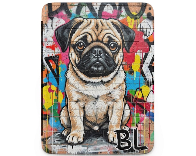 Cute Pug Graffiti Art, Colorful Dog Lover Gift, Unique Wall Decor, Urban Style Home Accent, Misc Products
