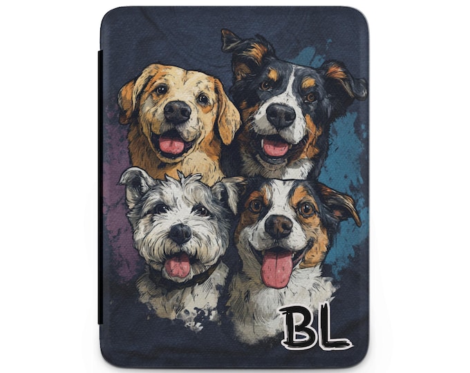 Dog Lover Kindle Case Gift, Cute Dogs Image, Golden Retriever, Australian Shepherd, Westie Dog Design, Funny Dog Faces Art, Misc Products