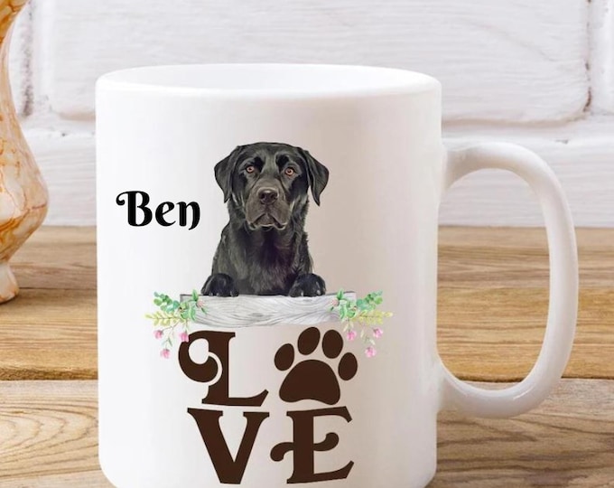 Customized Dog Mom Gift Black Lab Mug Black Lab Lover Mug For Black Lab Owner Black Lab Dog Mug For Dog Owner Custom Pet Mug
