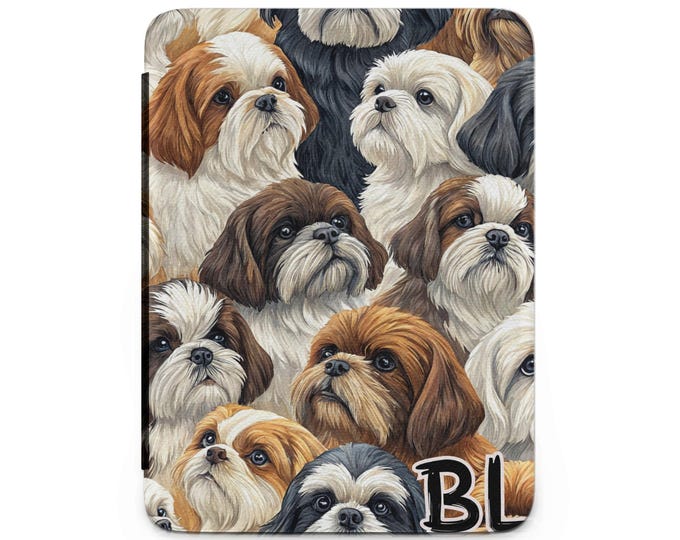 Shih Tzu Kindle Case, Dog Lover Gift, Cute Puppy Pattern, Ereader Cover, Unique Design, Bookworm Accessory, Animal Print