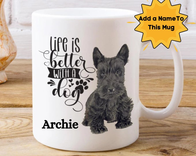 Custom Dog Artwork Mug Scottie Coffee Mug Dog Mug For Grandma Gift Mother's Day Mug Custom Grandma Mug Granny Gift Mug Nona Gift Mom Dog Mug
