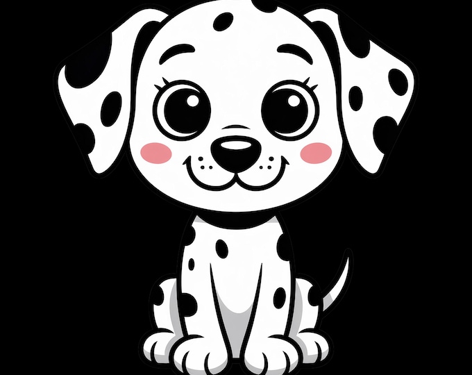 Baby Dalmatian Clipart, Cute Baby Animal Clipart, Puppy Clipart, Baby Nursery Clipart, Baby Shower Clipart, Dalmatian PNG