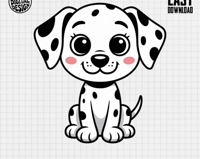 Baby Dalmatian Clipart, Cute Baby Animal Clipart, Puppy Clipart, Baby Nursery Clipart, Baby Shower Clipart, Dalmatian PNG