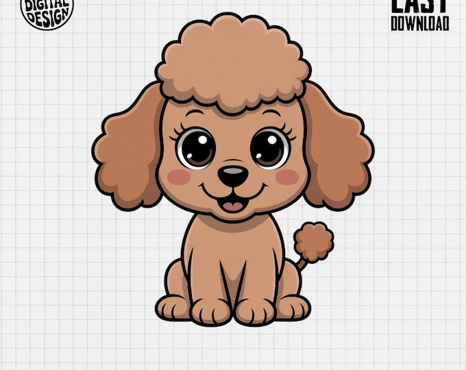 Baby Poodle Clipart, Cute Puppy Animal Clipart, Baby Nursery Clipart, Dog Clipart, Baby Shower Clipart, Poodle PNG