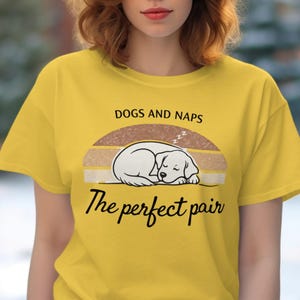 Sleeping Dog T Shirt Napping Puppy Tee Dog Lover Gift Idea Pet Owner Shirt Design Cute Animal Graphic Tshirt Golden Retriever Mom Gift