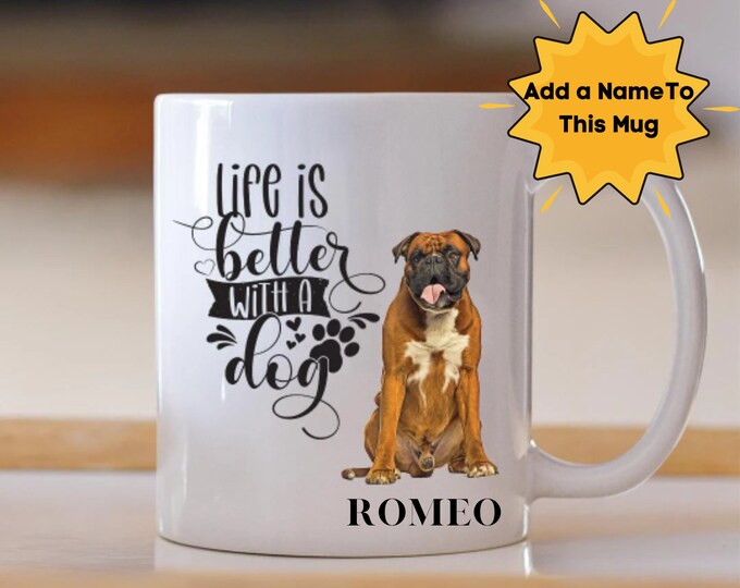 Dog Memorial Mug Boxer Coffee Mug Customized Gift For Her Dog Name Mug For Grandma Gift Mother's Day Mug Custom Grandma Mug Meemaw Mug