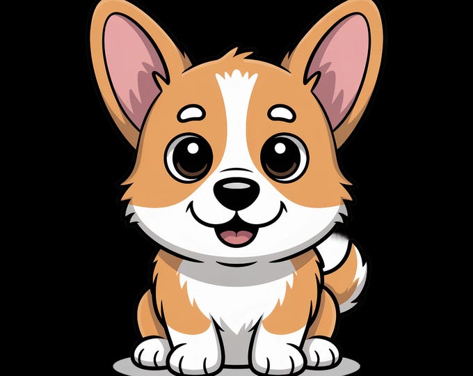 Corgi Puppy Clipart, Cute Baby Animal Clipart, Baby Nursery Clipart, Puppy Clipart, Baby Shower Clipart, Corgi Dog PNG