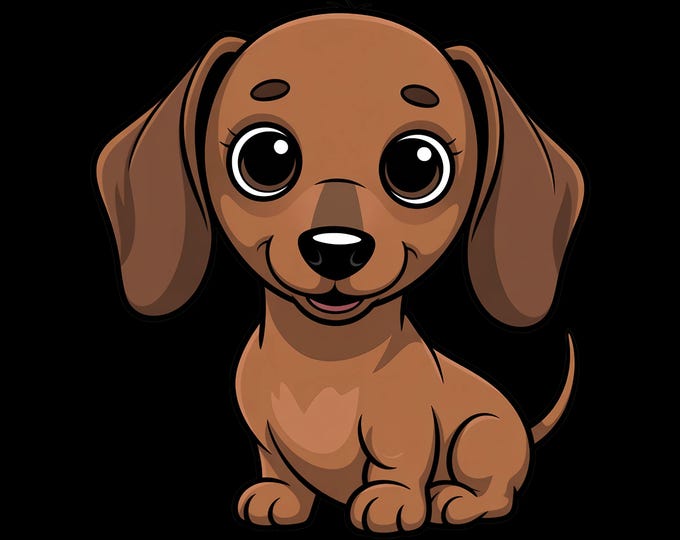 Baby Dachshund Clipart, Cute Puppy Clipart, Dog Breed Clipart, Animal Clipart, Puppy PNG, Nursery Clipart, Baby Shower Digital, Dog Digital