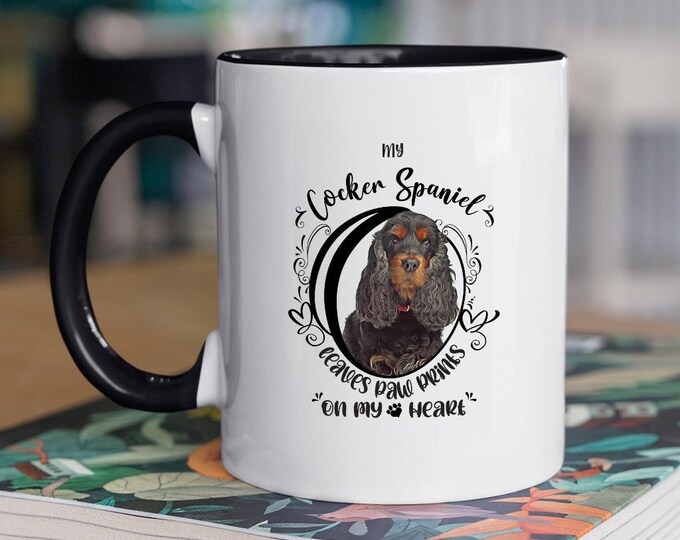 Cocker Spaniel Coffee Mug Dog Owner Mug Puppy Coffee Mug Cute Dog Mom Gift Kennel Club Present Dog Show Lover Custom Dog Mug Gift For Sister