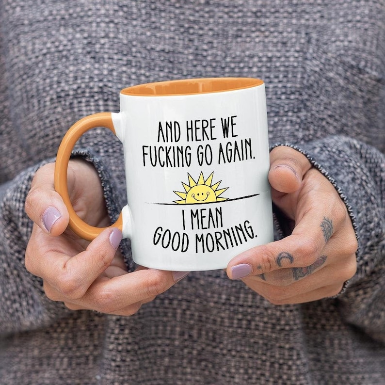 Rude Mug Gift Office Party Cup Inappropriate Mug Sarcasm Gift Large Colorful Mug Sassy Coffee Mug imagem 1