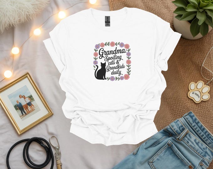 Grandma's Spoiling Cats & Grandkids T-Shirt, Cute Cat Lover Tee, Gift for Grandmas, Mother's Day Gift, Family Reunion Shirt, Pet Owner [...]