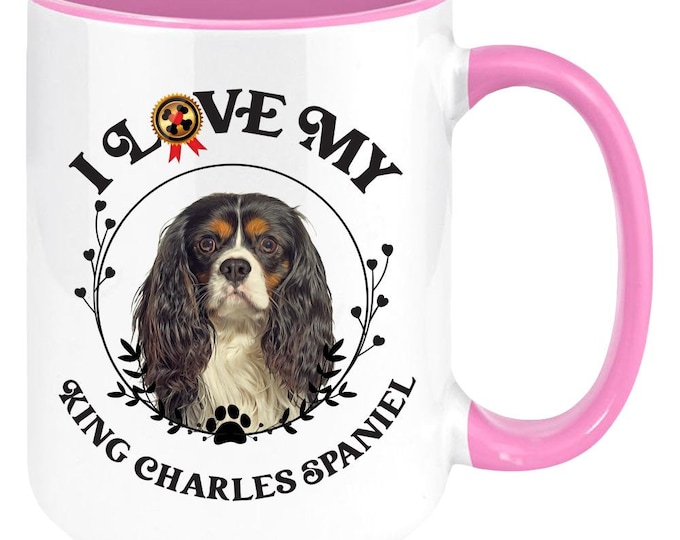 King Charles Spaniel  Coffee Mug Dog Lover Mug Ceramic Coffee Cup Cute Dog Mom Gift Kennel Club Present Dog Show Lover Puppy Gift Mom