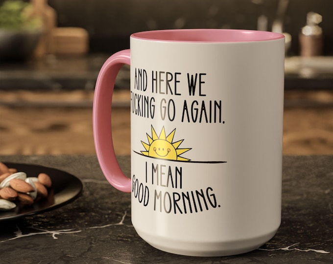 Good Morning Colorful Mugs, 11oz/15oz 8 Colors
