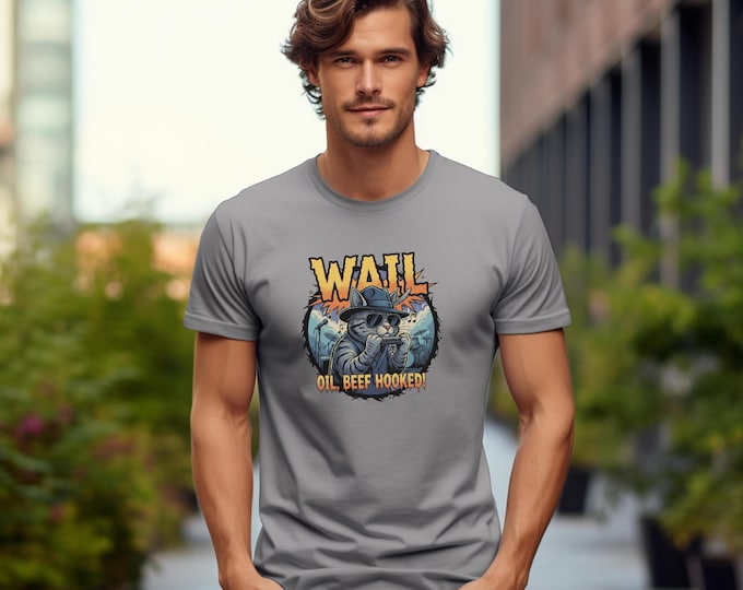 Funny Cat Shirt Graphic Tee Casual Wear Cotton Top Fishing Pun Kitty Design Birthday Gift Idea Present Animal Lover Humor Apparel Unisex