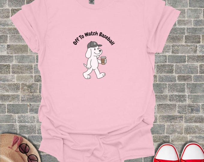 Smiling Dog with Coffee T-Shirt, Cartoon Puppy in Hat Tee, Morning Coffee Lover Shirt, Pet Dog Graphic Tee, Unique Animal Friend T-Shirt