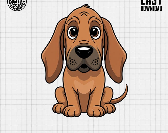 Bassett Puppy Clipart, Cute Baby Animal Clipart, Baby Nursery Clipart, Puppy Clipart, Baby Shower Clipart, Puppy PNG