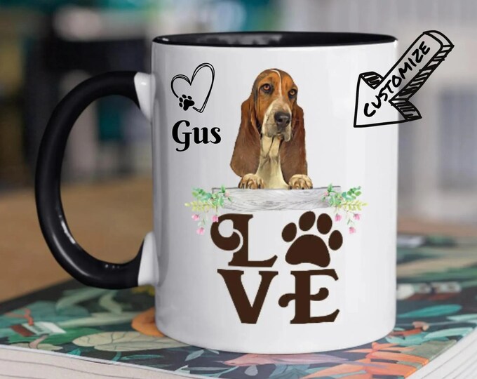Personalized Pet Mug Basset Hound Customized Pet Mug Grandma Gift Mother's Day Mug Custom Grandma Mug Meemaw Mug Granny Gift Mug Nona Gifts