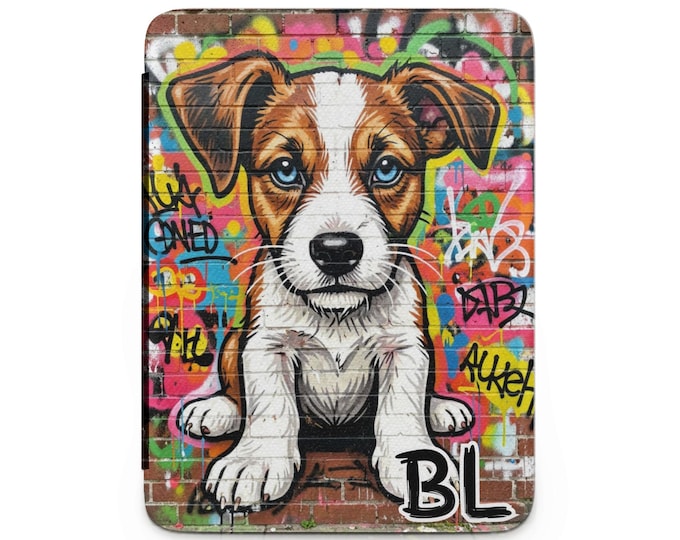 Dog Graffiti Art, Cute Puppy Drawing, Urban Dog Wall Art, Blue Eyed Puppy Print, Puppy Lover Gift, Pet Art, Dog on Brick Wall, Misc Products