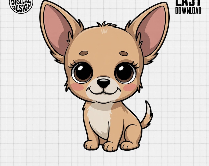 Chihuahua Clipart, Cute Dog Clipart, Baby Animal Clipart, Nursery Clipart, Baby Shower Clipart, Cute Chihuahua PNG