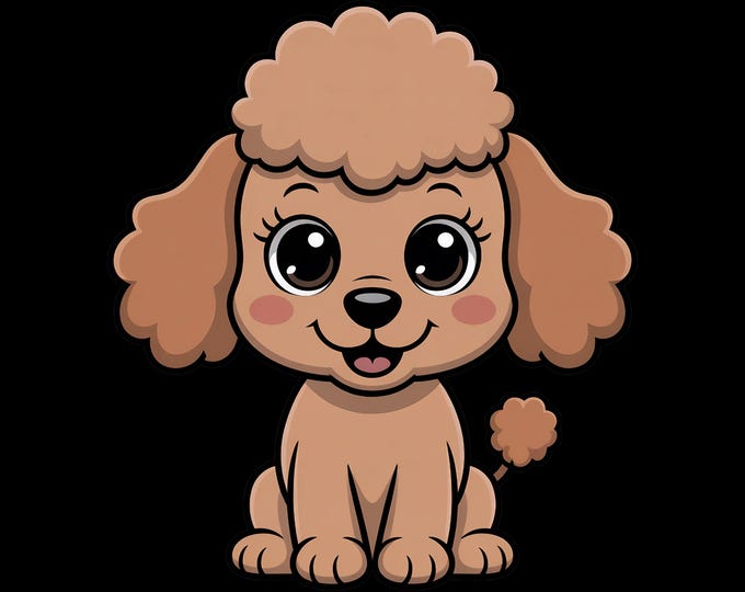 Baby Poodle Clipart, Cute Puppy Animal Clipart, Baby Nursery Clipart, Dog Clipart, Baby Shower Clipart, Poodle PNG