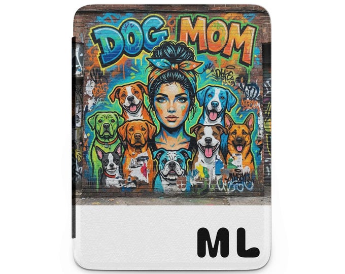 Dog Mom Kindle Case, Colorful Graffiti Art, Pet Lover Gift, Unique Reader Accessory, Trendy Kindle Cover, Cute Animal Kindle Protector