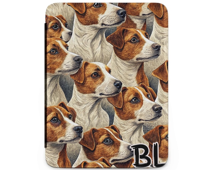 Jack Russell Kindle Case, Dog Lover Gift, Cute Puppy Cover, Book Reader Accessory, Pet Portrait Design, Artistic Kindle Protector