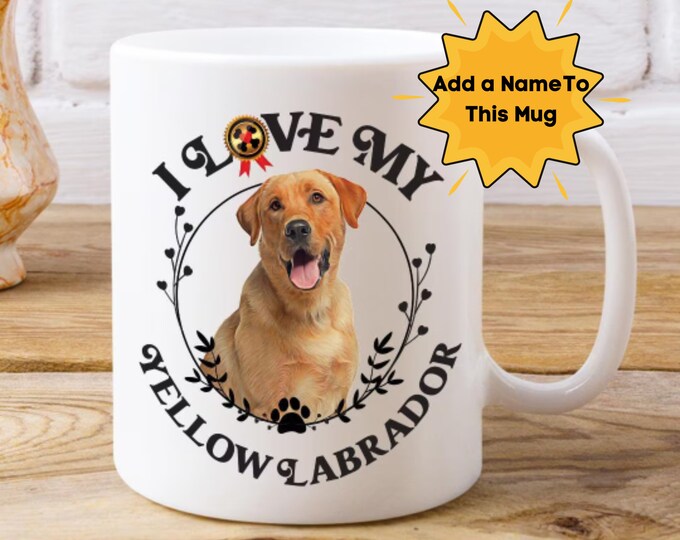Yellow Lab Puppy Mug - Adorable Labrador Coffee Cup - Cute Dog Lover Gift - Personalized Puppy Mug - Perfect for Yellow Lab Enthusiasts