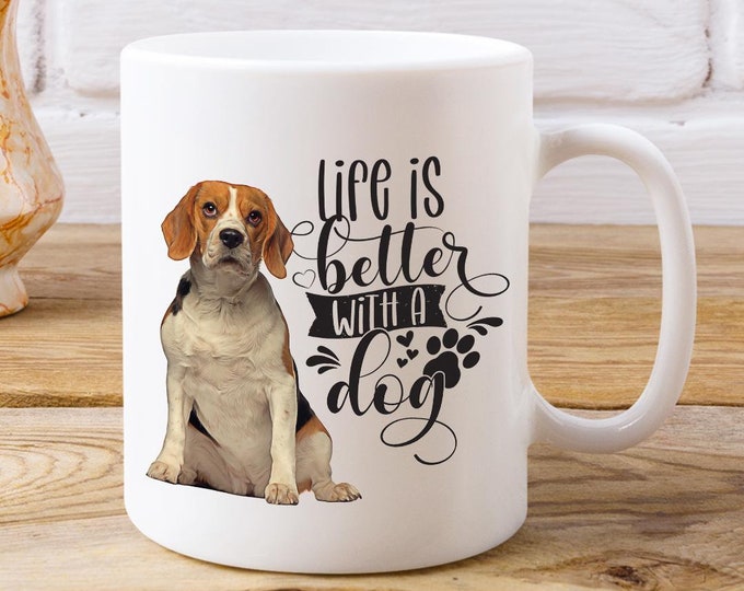 Dog Breed Themed Mug Beagle Custom Dog Gift Customized Pet Lover Gift Mug For Beagle Owners Unique Cute Mugs Dishwasher Safe Dog Lover Mug