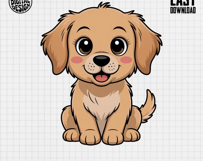Puppy Clipart, Cute Dog Clipart, Baby Animal Clipart, Nursery Clipart, Baby Shower Clipart, Puppy PNG, Cute Dog PNG