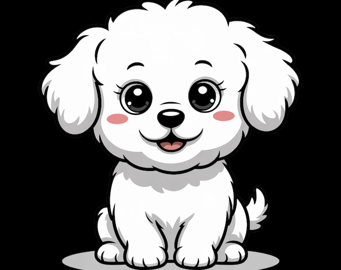 Cute Dog Clipart, White Puppy Clipart, Dog Animal Clipart, Pet Nursery Clipart, Dog Shower Clipart, Puppy Dog PNG