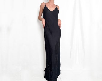 Vintage Black Iridescent Black Evening Dress